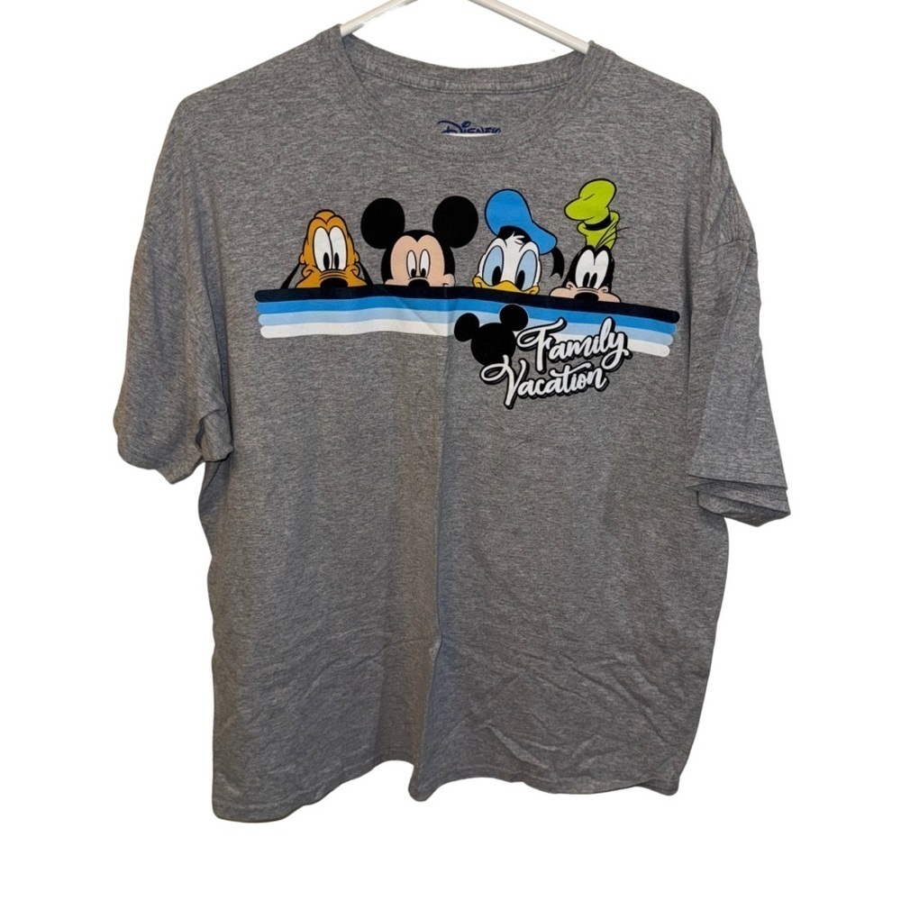 Disney Gray Family Vacation Tee with Characters